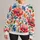 Watercolor Red and Blue Flowers for Everyday Garden Style and Colorful Casual Looks All-over Print Knitted Sweater - 1