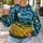 Starry Night Sky and Golden Wheat Fields for Artful Everyday Outfits and Creative Women All-over Print Knitted Sweater - 5