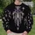 Purple Skeleton Bones and Cross for Halloween Parties and Spooky Season Celebrations All-over Print Knitted Sweater - 6