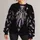 Purple Skeleton Bones and Cross for Halloween Parties and Spooky Season Celebrations All-over Print Knitted Sweater - 1