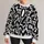Monochrome Graffiti Letter Collage for Bold Streetwear and Creative Everyday Style All-over Print Knitted Sweater - 1