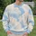 Blue Sky and White Cloud Shapes for Relaxed Commuting and Everyday Casual Wear All-over Print Knitted Sweater - 6