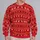 Red Reindeer and Snowflake Holiday Motifs for Festive Winter Celebrations All-over Print Knitted Sweater - 2