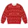 Red Reindeer and Snowflake Holiday Motifs for Festive Winter Celebrations All-over Print Knitted Sweater - 4