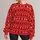 Red Reindeer and Snowflake Holiday Motifs for Festive Winter Celebrations All-over Print Knitted Sweater - 1