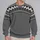 Charcoal Nordic Geometric Motifs for Cozy Cabin Weekends and Cold-Weather Days All-over Print Knitted Sweater - 2