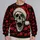 Santa Hat Skull and Snowflakes for Festive Holiday Parties and Seasonal Celebrations All-over Print Knitted Sweater - 2
