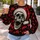 Santa Hat Skull and Snowflakes for Festive Holiday Parties and Seasonal Celebrations All-over Print Knitted Sweater - 5