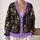 Moonlit Floral Garden for Halloween Nights and Cozy Autumn Outings for Teenagers All-over Print Knitted Cardigan - 2