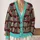 Vintage Bookshelf Book Spines For Cozy Reading Days And Library Lovers All-over Print Knitted Cardigan - 2