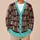 Vintage Bookshelf Book Spines For Cozy Reading Days And Library Lovers All-over Print Knitted Cardigan - 6