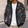 Gothic Snake And Botanical Florals For Alternative Everyday Layering All-over Print Knitted Cardigan - 5