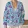 Purple Cats Reading Among Ferns for Cozy Autumn Days and Relaxed Outings for Teens All-over Print Knitted Cardigan - 2