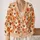 Reading Ghosts Pumpkins And Flowers For Cozy Halloween Autumn Layering All-over Print Knitted Cardigan - 2