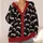 Dripping Blood Vampire Fangs for Halloween Parties and Spooky Fall Layering All-over Print Knitted Cardigan - 4