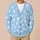 Powder Blue Hearts and Daisies for Cheerful Everyday Spring and Weekend Style All-over Print Knitted Cardigan - 6