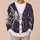 Large Spiderweb Halloween Style for Spooky Fall Outings and Teen Everyday Wear All-over Print Knitted Cardigan - 6