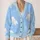 Soft White Cloud Florals for Relaxed Everyday Layering All-over Print Knitted Cardigan - 2