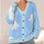Soft White Cloud Florals for Relaxed Everyday Layering All-over Print Knitted Cardigan - 4