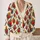 Sacred Heart Motifs for Cozy Autumn Layering and Everyday Bohemian Style for Women All-over Print Knitted Cardigan - 2