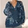 Indigo Patchwork Florals for Cozy Autumn Layering and Everyday Style All-over Print Knitted Cardigan - 4