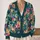 Impressionist Teal Wildflowers for Cozy Autumn Outings and Everyday Layering All-over Print Knitted Cardigan - 2
