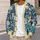Blue And Cream Vintage Newspaper Collage For Everyday Creative Layering Style All-over Print Knitted Cardigan - 5