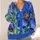 Blue Violet Botanical Blooms for Colorful Everyday Layering and Garden Style All-over Print Knitted Cardigan - 4