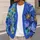 Blue Violet Botanical Blooms for Colorful Everyday Layering and Garden Style All-over Print Knitted Cardigan - 5