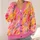 Vibrant Pink Yellow Abstract Brushstrokes for Autumn Weekend Layering Women All-over Print Knitted Cardigan - 4