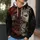 Split Classical Mask Portrait for Halloween Nights and Dark Gothic Style Lovers All-over Print Hoodie (Lightweight) - 5