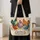 Colorful Folk Art Chickens for Farm Market Days and Cheerful Country Living Gifts Quilted Tote Bag - 4
