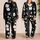 Moonlit Cat Night Sky Outfit for Cozy Sleepovers and Relaxed Evening Wear at Home Satin Pajamas Set - 2