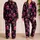 Hot Pink Skull And Crossbones On Black For Edgy Lounge Nights And Gift Giving At Home Satin Pajamas Set - 2