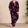 Hot Pink Skull And Crossbones On Black For Edgy Lounge Nights And Gift Giving At Home Satin Pajamas Set - 4