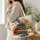Colorful Floral Book Stack for Reading Nooks, Library Days, and Book Club Gifts Quilted Tote Bag - 3