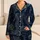 Midnight Navy Celestial Astrolabe Constellation Cozy Nights At Home Lounging Wear Satin Pajamas Set - 1