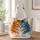 Split-Tone Orange and Blue Cat Face for Everyday Errands and Cat Mom Gifting Quilted Tote Bag - 1