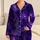 Violet Nebula Vine Motif For Cozy Nights, Sleepovers, And Gift Giving Women Lovers Satin Pajamas Set - 1