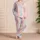 Pastel Rainbow Stripe Sleep Gift for Cozy Nights, Vacation Trips, and Women Moms Satin Pajamas Set - 4
