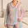 Pastel Rainbow Stripe Sleep Gift for Cozy Nights, Vacation Trips, and Women Moms Satin Pajamas Set - 1
