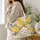 Golden Canary and Yellow Roses for Spring Garden Lovers and Birdwatchers Quilted Tote Bag - 3