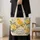 Golden Canary and Yellow Roses for Spring Garden Lovers and Birdwatchers Quilted Tote Bag - 4