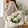 White Calla Lily Botanical Floral Gift for Garden Lovers and Elegant Everyday Style Quilted Tote Bag - 3