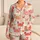 Cheerful Crab Motif For Beach Vacation Relaxation And Coastal Summer Gift For Her Satin Pajamas Set - 1