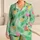 Mint Green Flamingo And Pineapple Resort Lounge For Tropical Vacation Gifts Women Satin Pajamas Set - 1