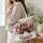 Christmas Puppies in a Festive Snowy Wagon for Cozy Holiday Gift Giving and Cheer Quilted Tote Bag - 3