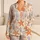 Starfish And Crab Coastal Style For Beach Vacations, Resort Stays, And Summer Lounging Satin Pajamas Set - 1