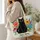 Black Cat Among Colorful Garden Blooms for Whimsical Everyday Adventures and Gifting Quilted Tote Bag - 3