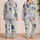 Coastal Turtle Patchwork in Blue and Ivory for Beach Vacations and Cozy Nights for Women Satin Pajamas Set - 2